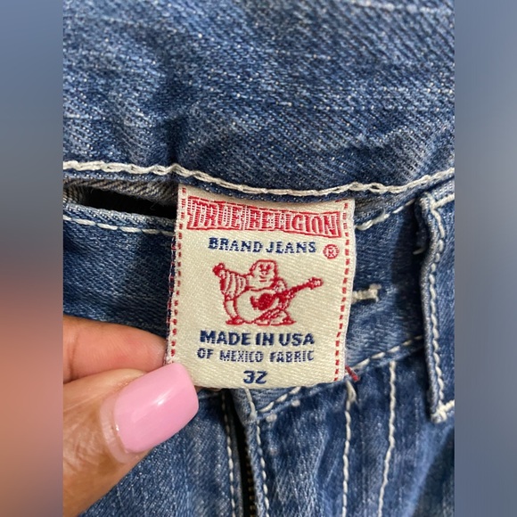 True Religion Distressed Men Jeans Size 32 Great Condition Blue - Picture 5 of 6